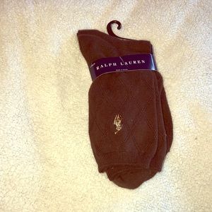 Ralph Lauren brown dress socks. Brand new